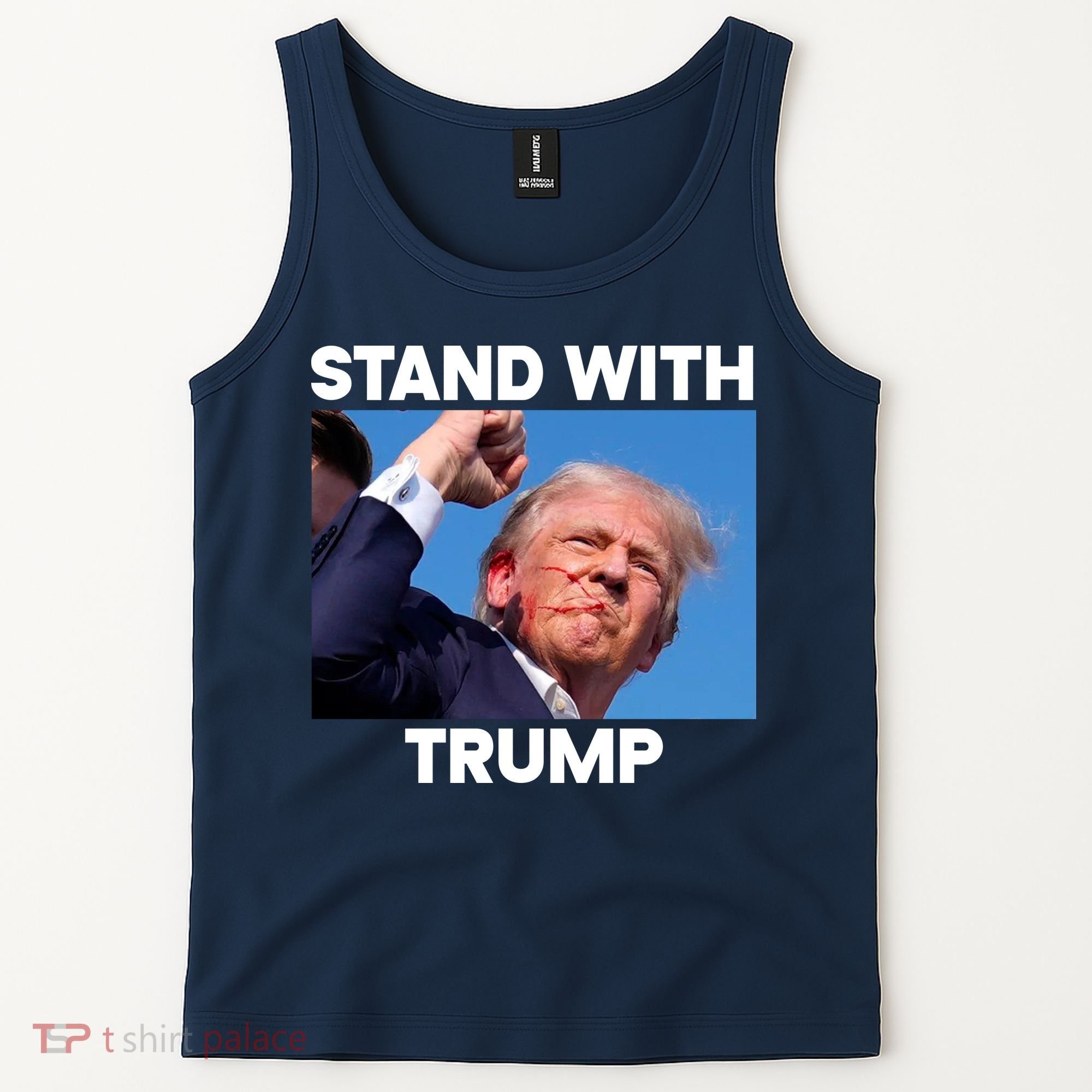 Stand With Trump Fight Gun Shot Fired Rally Shooting Tank Top