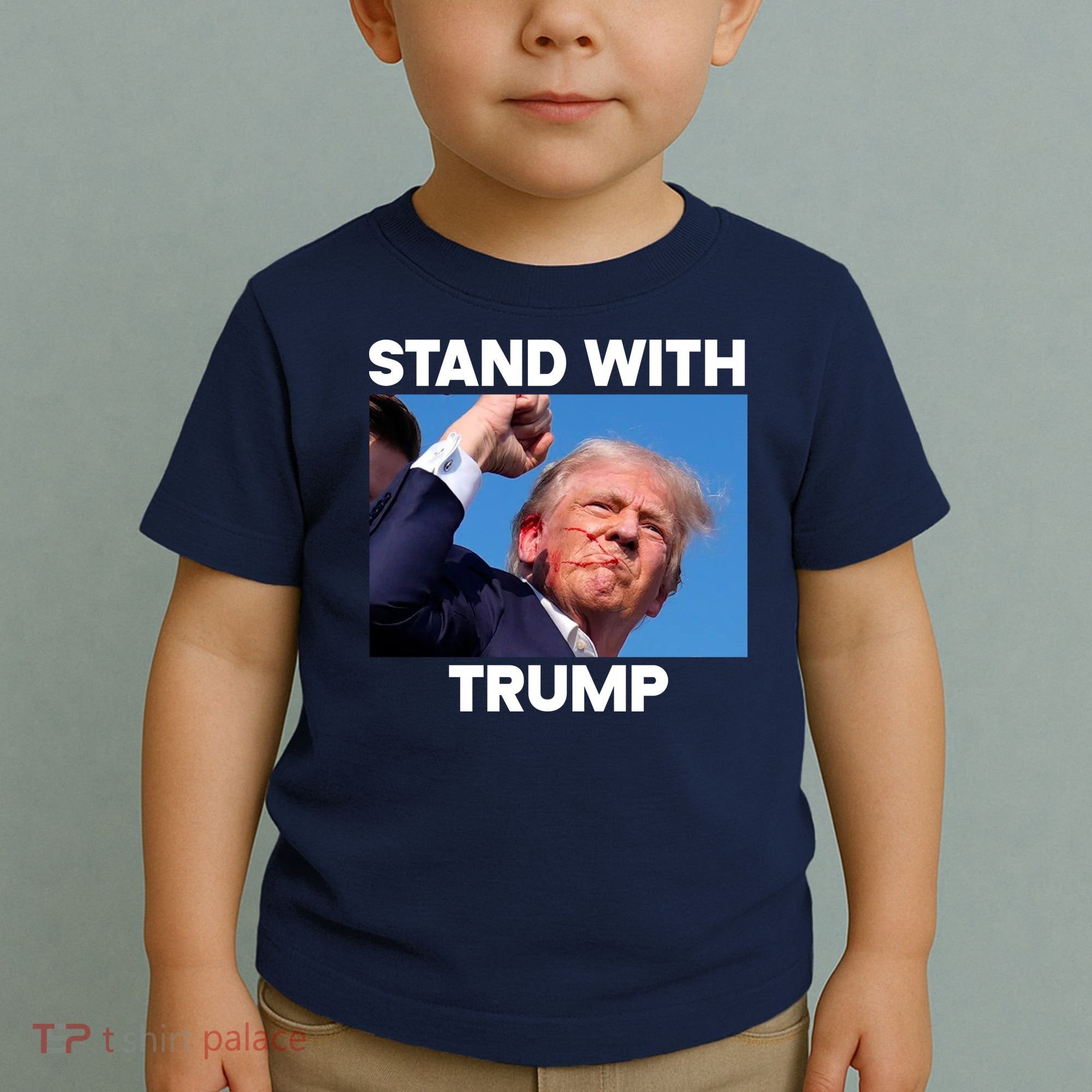Stand With Trump Fight Gun Shot Fired Rally Shooting Toddler T-Shirt