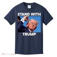 Stand With Trump Fight Gun Shot Fired Rally Shooting Kids T-Shirt thumb 0