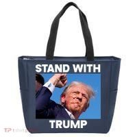 Stand With Trump Fight Gun Shot Fired Rally Shooting Tote Bag thumb 0