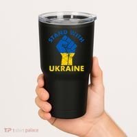 Stand With Ukraine Support Ukraine Free Ukraine Tumbler thumb 2