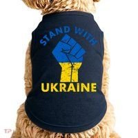 Stand With Ukraine Support Ukraine Free Ukraine Doggie Tank thumb 0