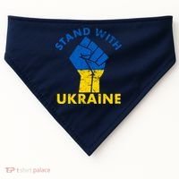 Stand With Ukraine Support Ukraine Free Ukraine USA-Made Doggie Bandana thumb 0