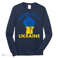 Stand With Ukraine Support Ukraine Free Ukraine Long Sleeve Shirt thumb 0