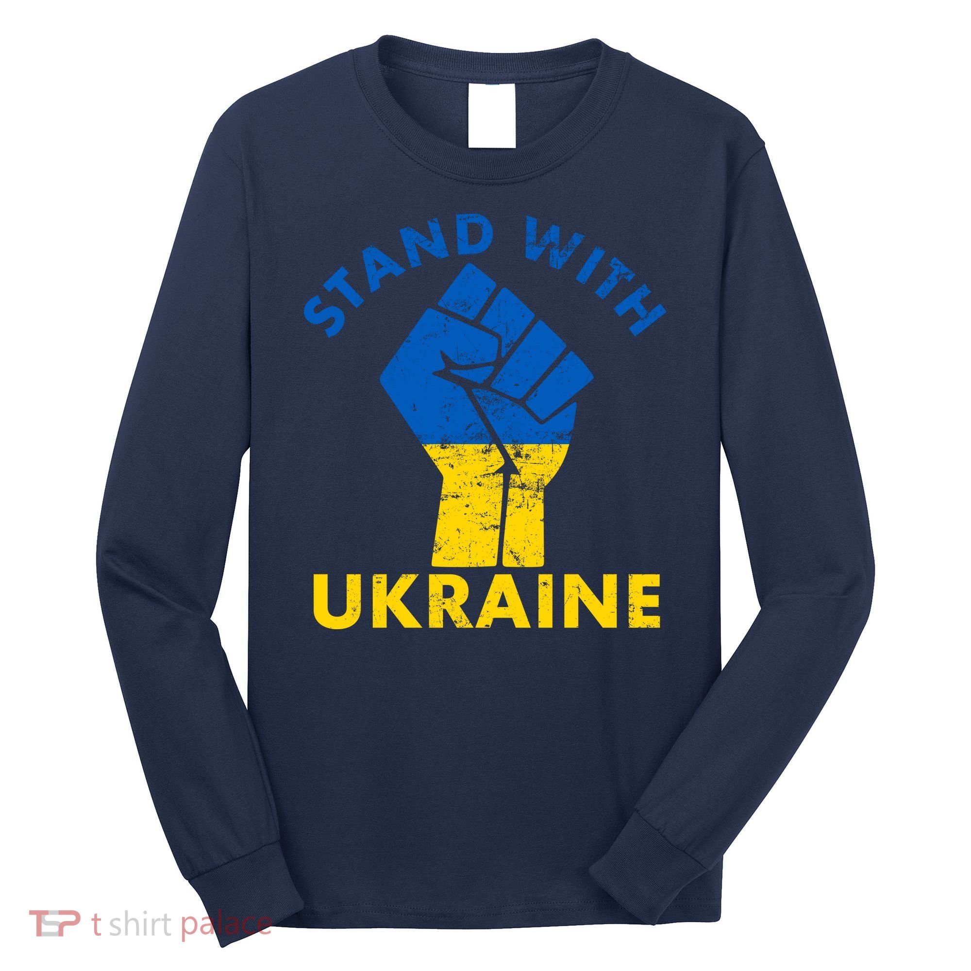 Stand With Ukraine Support Ukraine Free Ukraine Long Sleeve Shirt