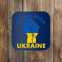 Stand With Ukraine Support Ukraine Free Ukraine Coaster thumb 0