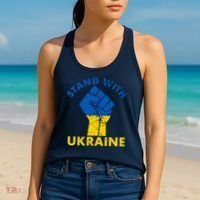 Stand With Ukraine Support Ukraine Free Ukraine Women's Tank Top thumb 2