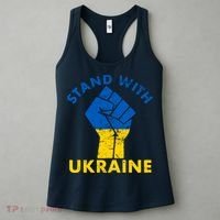 Stand With Ukraine Support Ukraine Free Ukraine Women's Tank Top thumb 3