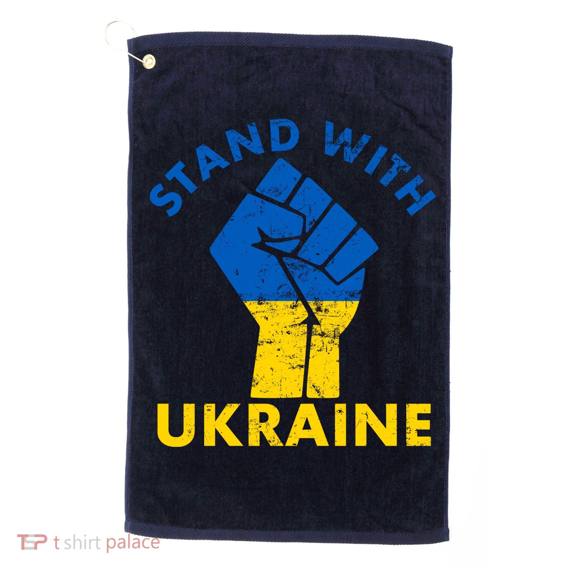 Stand With Ukraine Support Ukraine Free Ukraine Golf Towel