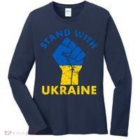 Stand With Ukraine Support Ukraine Free Ukraine Women's Long Sleeve Shirt thumb 0