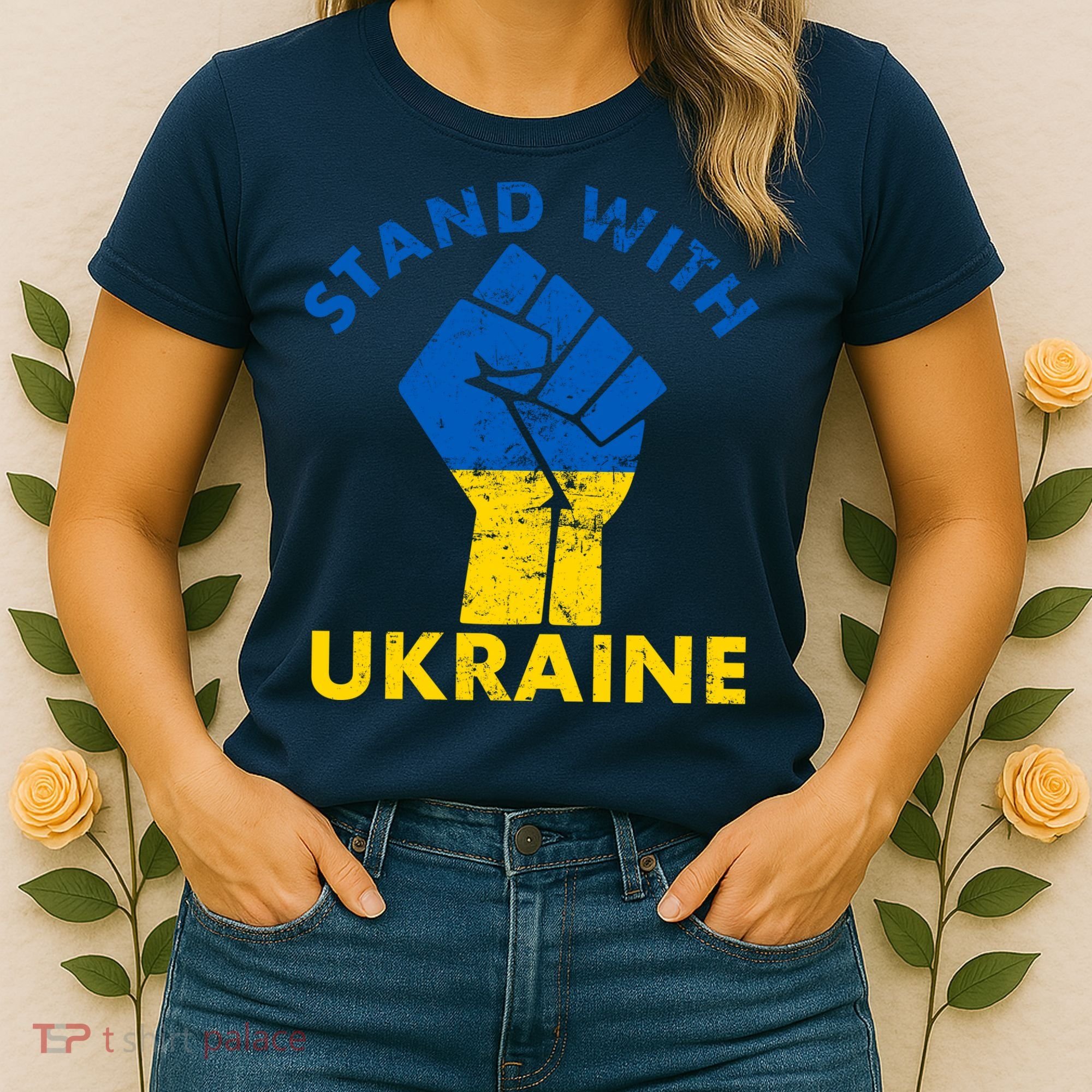Stand With Ukraine Support Ukraine Free Ukraine Women's T-Shirt
