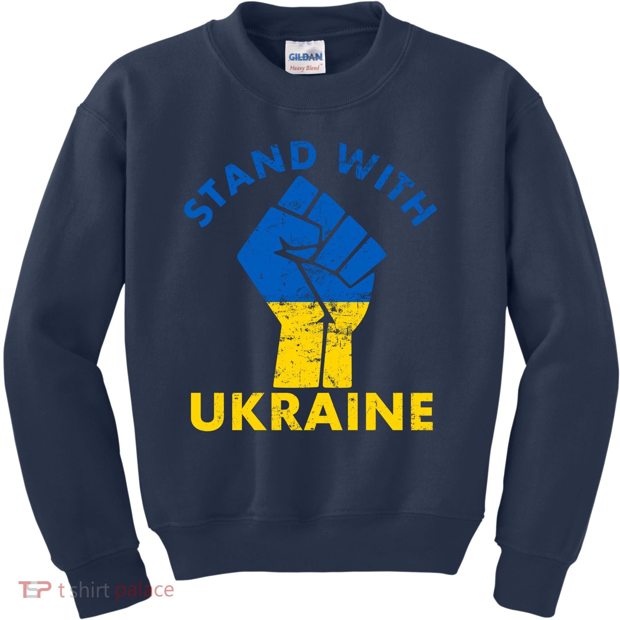 Stand With Ukraine Support Ukraine Free Ukraine Kids Sweatshirt
