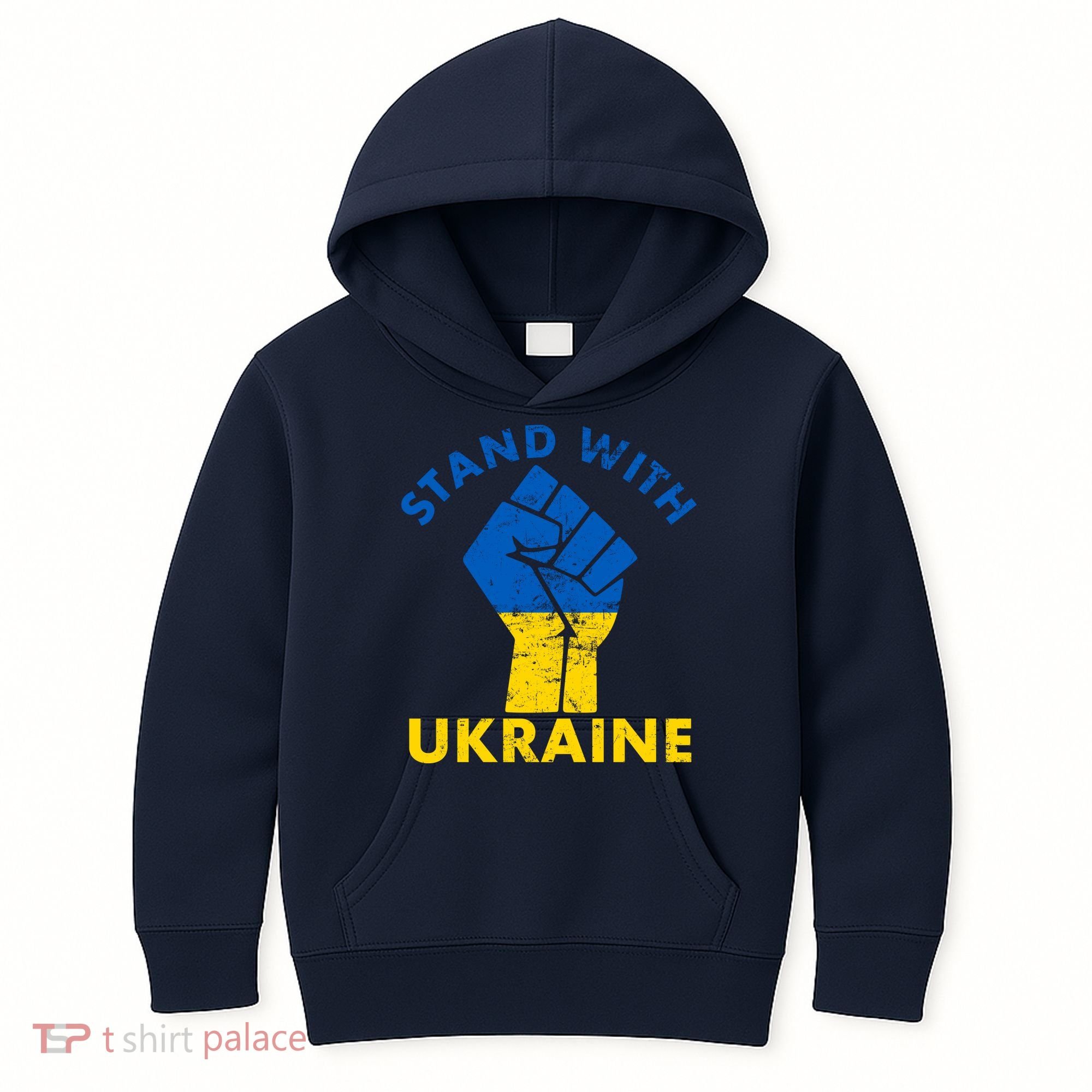 Stand With Ukraine Support Ukraine Free Ukraine Kids Hoodie