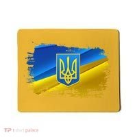 Stand With Ukraine Distressed Coat Of Arms Crest Flag Mousepad thumb 0