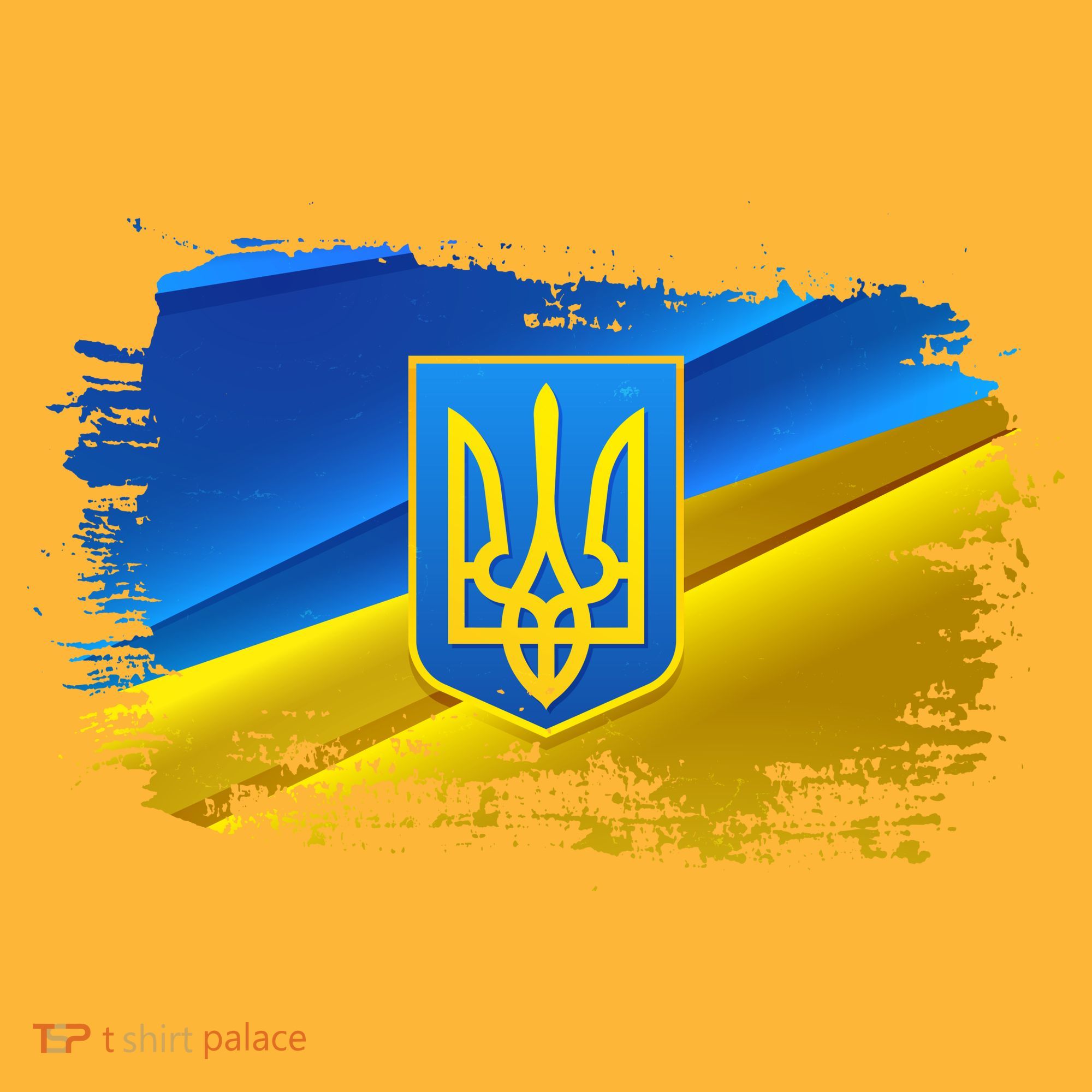 Stand With Ukraine Distressed Coat Of Arms Crest Flag Pom Pom 12in Knit Beanie