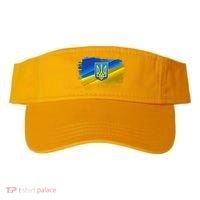 Stand With Ukraine Distressed Coat Of Arms Crest Flag Visor thumb 0