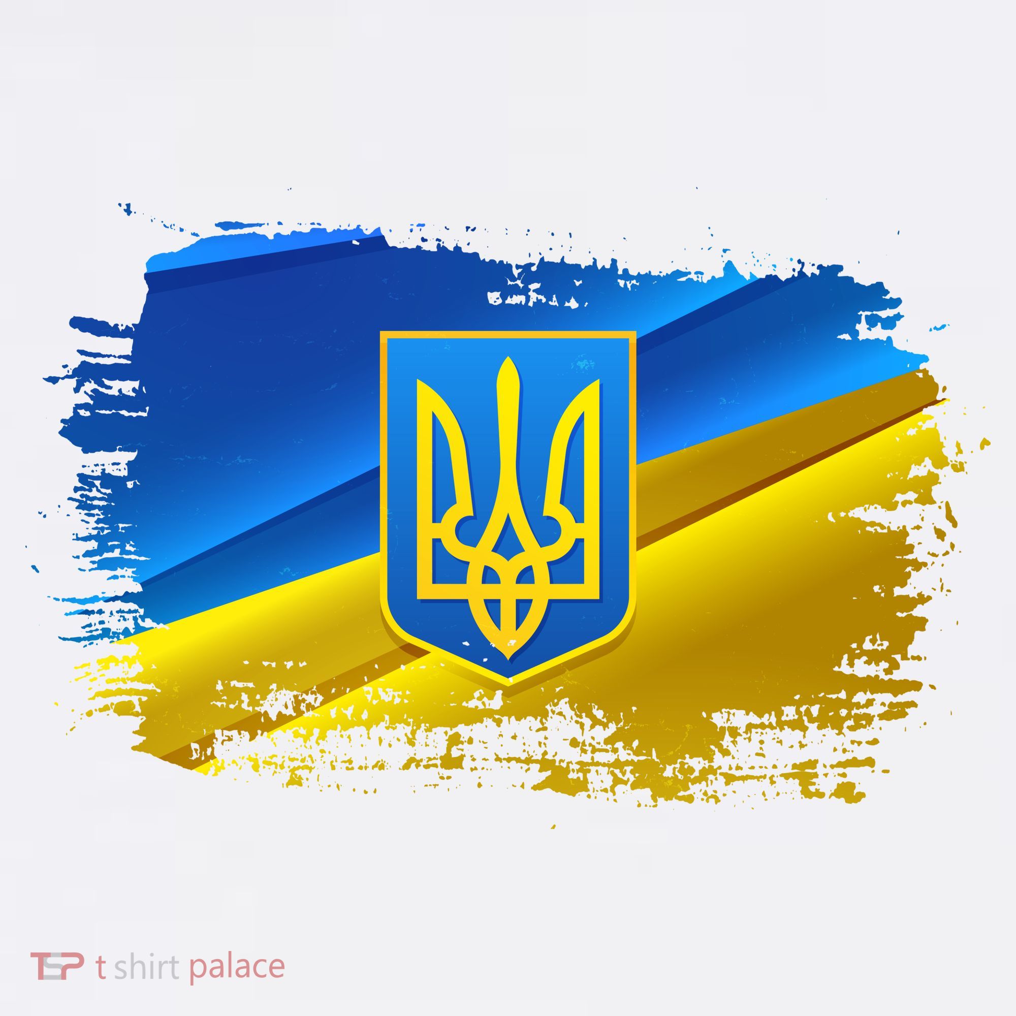 Stand With Ukraine Distressed Coat Of Arms Crest Flag Comfort Colors Garment-Dyed Hooded Sweatshirt
