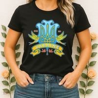 Stand With Ukraine Coat Of Arms Crest Peace Doves Women's T-Shirt thumb 2