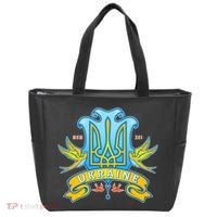 Stand With Ukraine Coat Of Arms Crest Peace Doves Tote Bag thumb 0