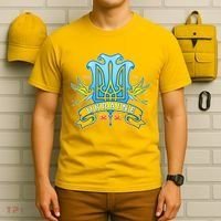 Stand With Ukraine Coat Of Arms Crest Peace Doves T-Shirt thumb 6