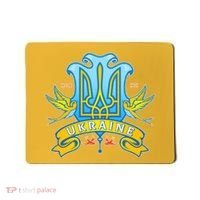 Stand With Ukraine Coat Of Arms Crest Peace Doves Mousepad thumb 0