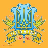 Stand With Ukraine Coat Of Arms Crest Peace Doves Baby Bodysuit thumb 2