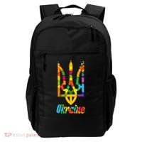 Stand With Ukraine Rainbow Dots Coat Of Arms Backpack thumb 0