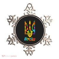 Stand With Ukraine Rainbow Dots Coat Of Arms Ornament thumb 0
