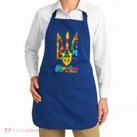 Stand With Ukraine Rainbow Dots Coat Of Arms Apron thumb 2