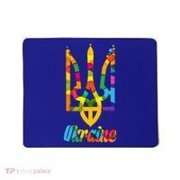 Stand With Ukraine Rainbow Dots Coat Of Arms Mousepad thumb 0