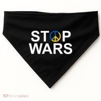Stop Wars Ukraine Peace USA-Made Doggie Bandana thumb 0