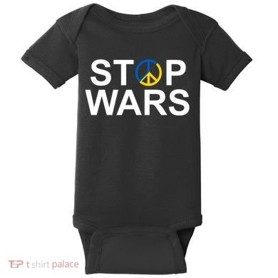 Stop Wars Ukraine Peace Baby Bodysuit