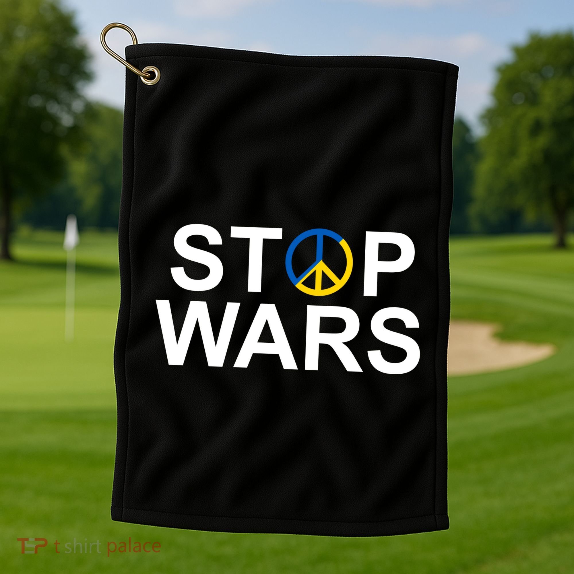 Stop Wars Ukraine Peace Golf Towel