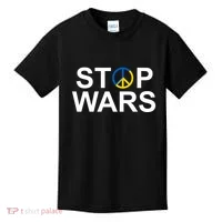Stop Wars Ukraine Peace Kids T-Shirt thumb 0