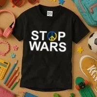 Stop Wars Ukraine Peace Kids T-Shirt thumb 3