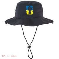 Stand With Ukraine Distressed Protest Fist Ukrainian Flag Bucket Hat thumb 0