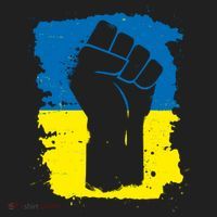Stand With Ukraine Distressed Protest Fist Ukrainian Flag Tumbler thumb 3