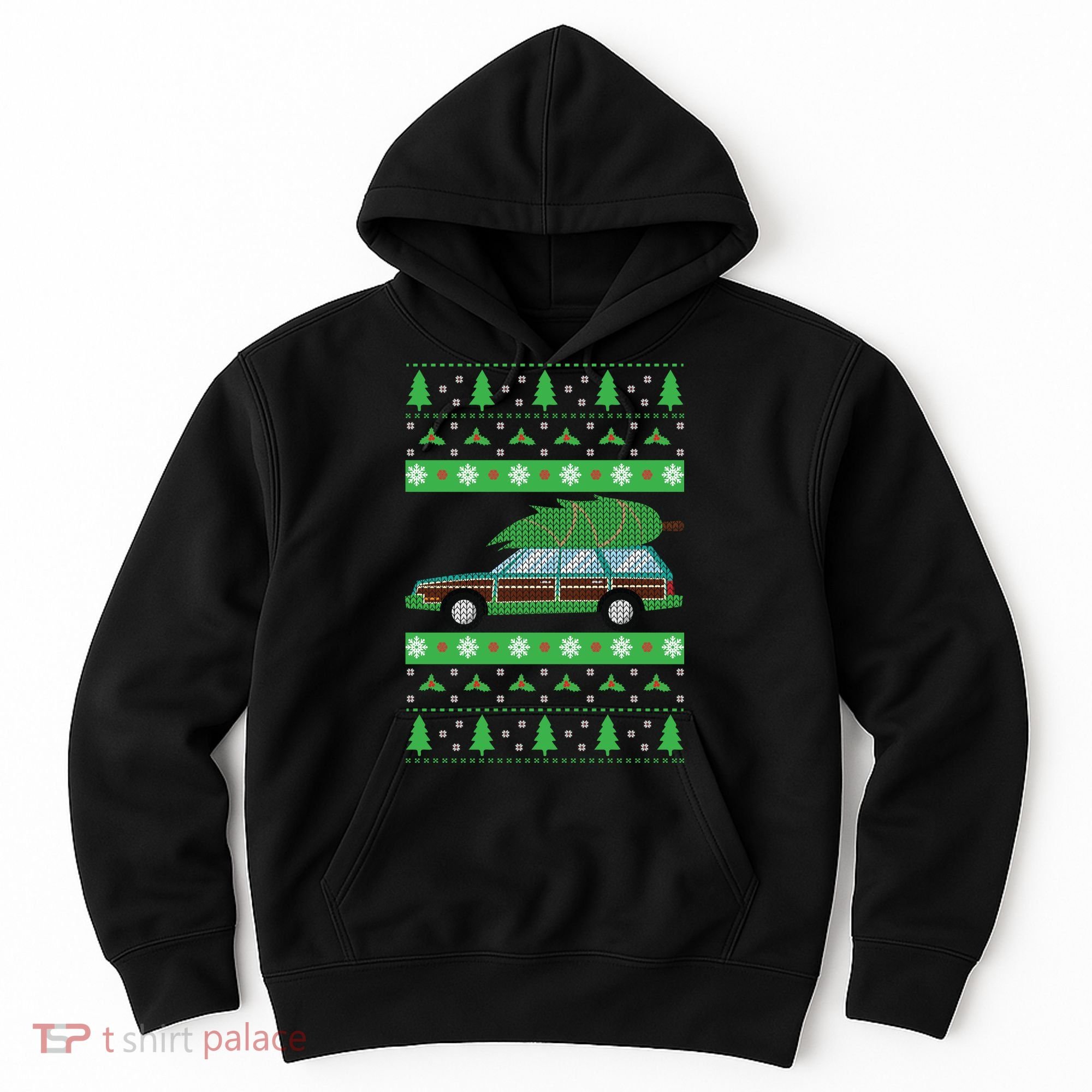 Station Wagon Ugly Christmas Sweater Funny Truck Gift Hoodie