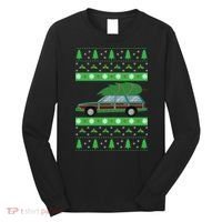 Station Wagon Ugly Christmas Sweater Funny Truck Gift Long Sleeve Shirt thumb 0