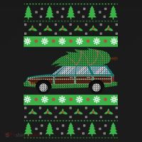 Station Wagon Ugly Christmas Sweater Funny Truck Gift Long Sleeve Shirt thumb 2