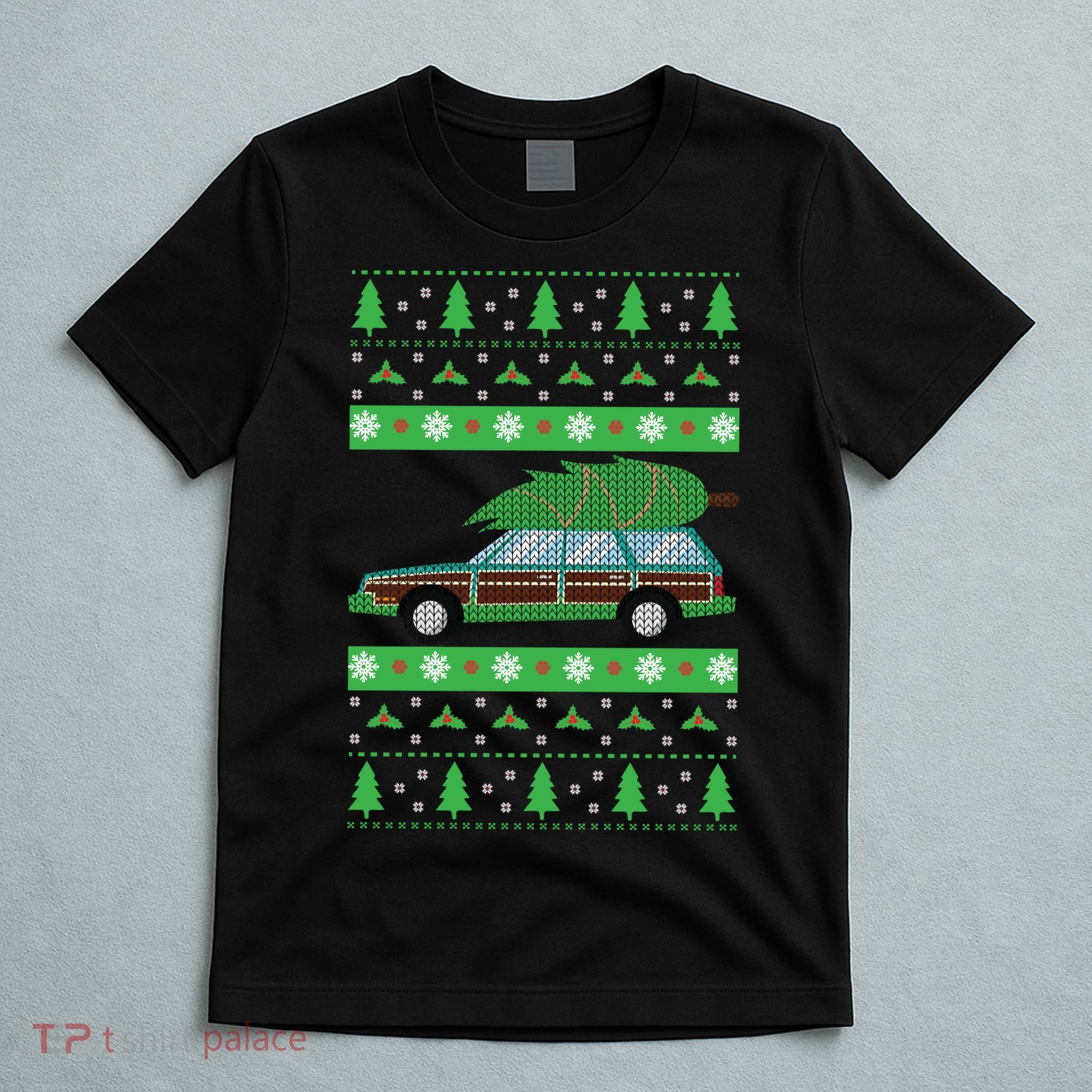Station Wagon Ugly Christmas Sweater Funny Truck Gift T-Shirt