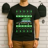 Station Wagon Ugly Christmas Sweater Funny Truck Gift T-Shirt thumb 6
