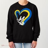 Stand With Ukraine Dove World Peace Strong Ukrainian People Gift Women's Sweatshirt thumb 0