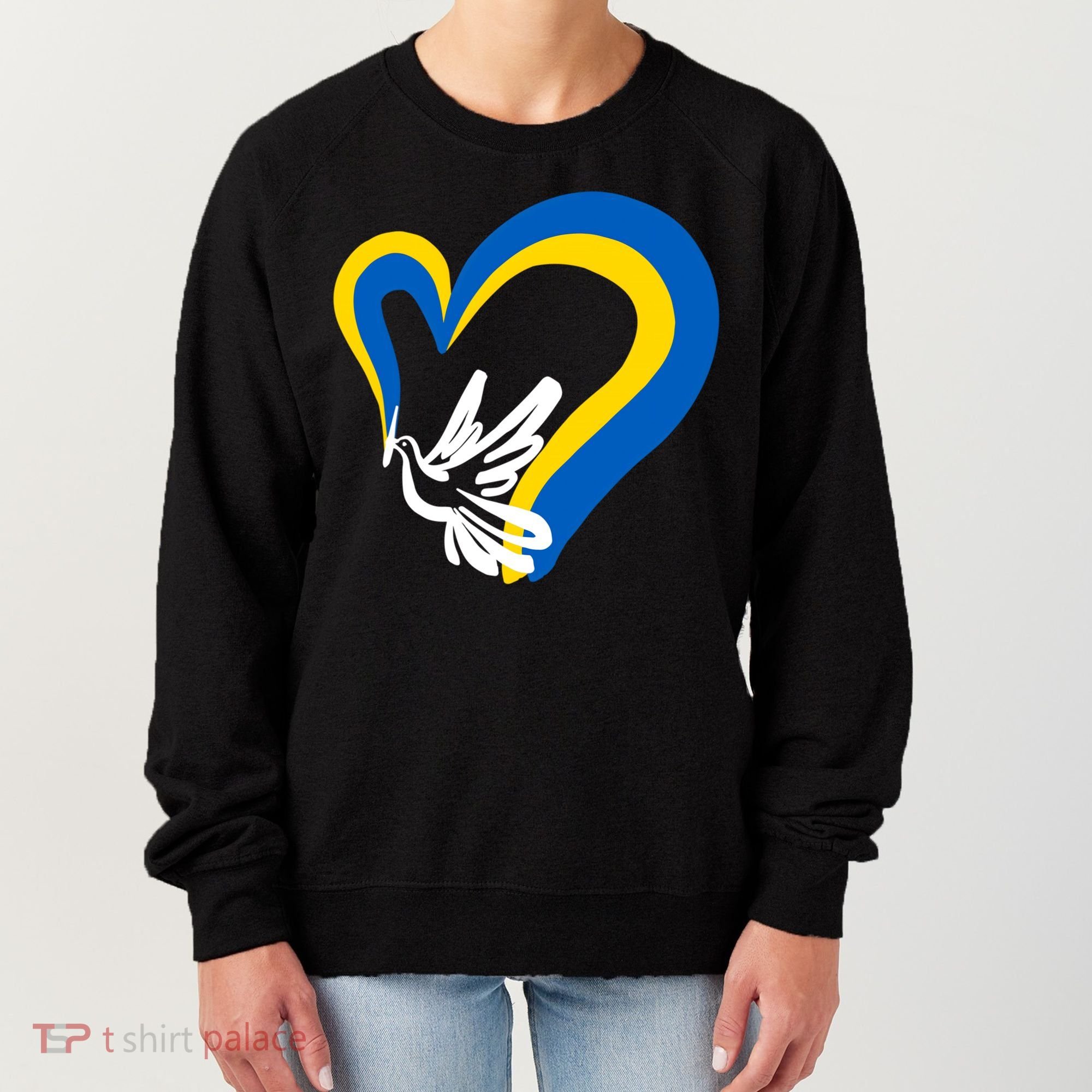 Stand With Ukraine Dove World Peace Strong Ukrainian People Gift Women's Sweatshirt