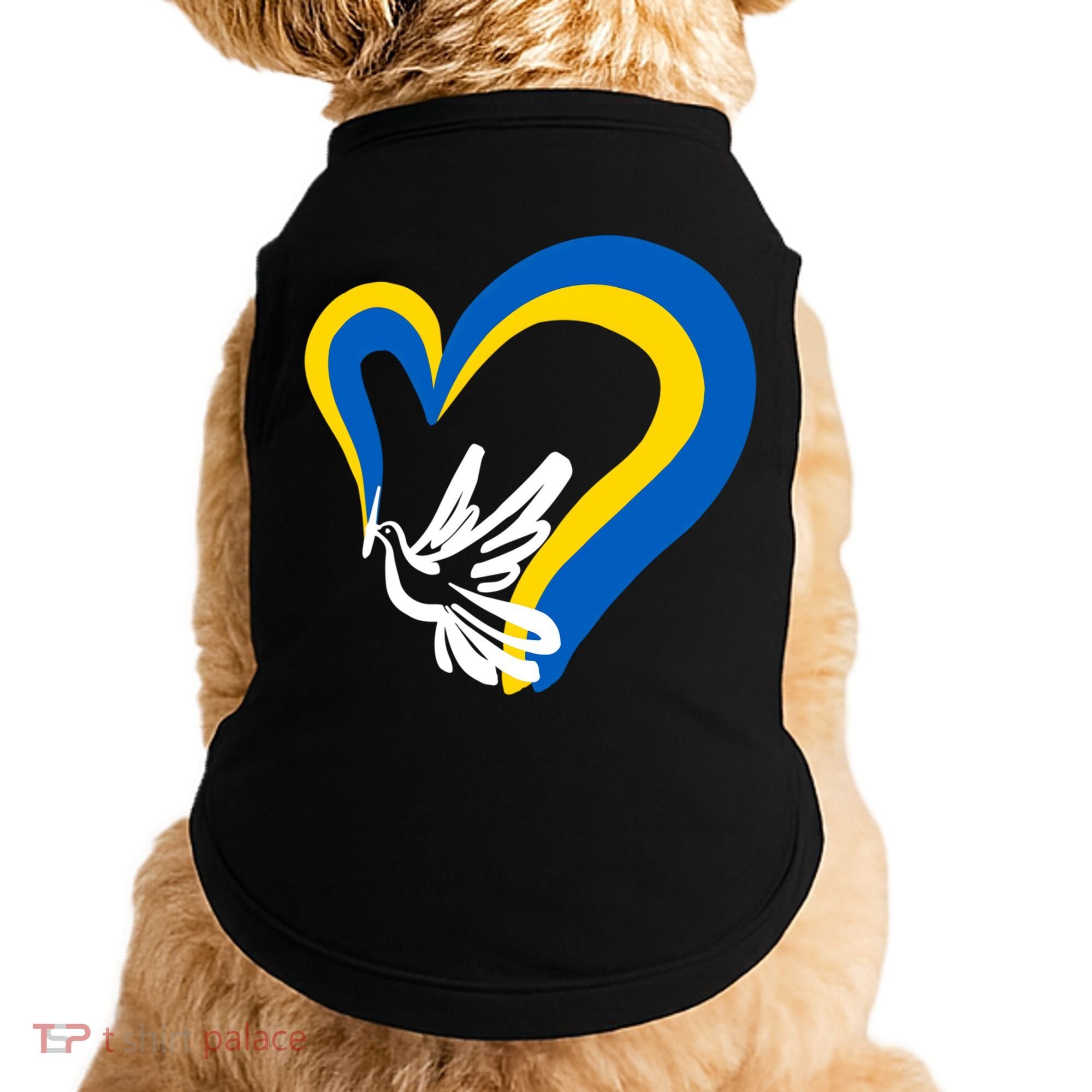 Stand With Ukraine Dove World Peace Strong Ukrainian People Gift Doggie Tank