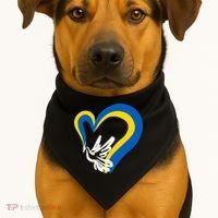 Stand With Ukraine Dove World Peace Strong Ukrainian People Gift USA-Made Doggie Bandana thumb 1