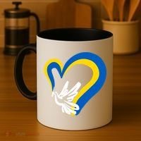 Stand With Ukraine Dove World Peace Strong Ukrainian People Gift Coffee Mug thumb 4