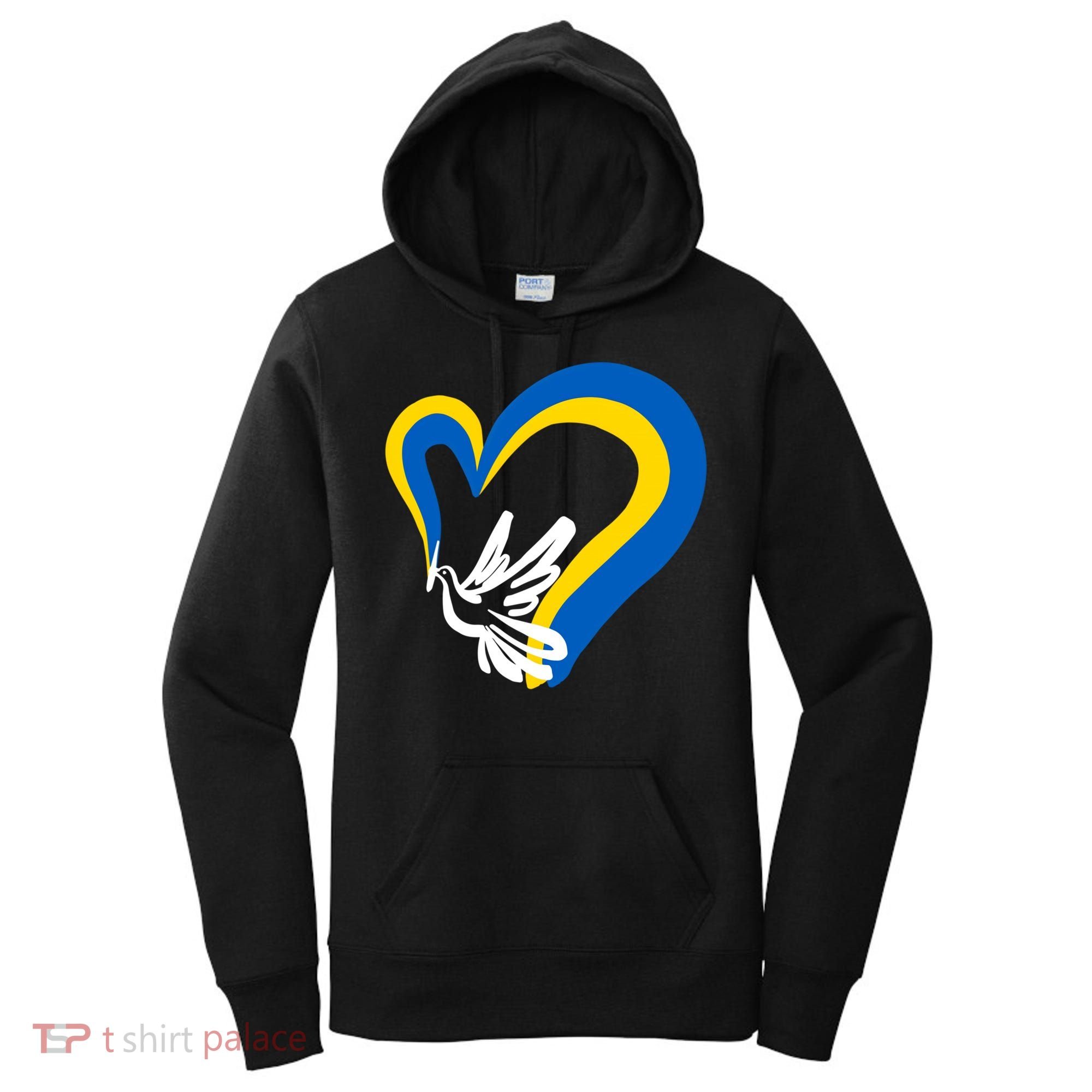 Stand With Ukraine Dove World Peace Strong Ukrainian People Gift Women's Hoodie