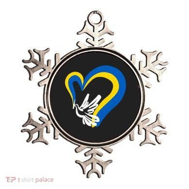 Stand With Ukraine Dove World Peace Strong Ukrainian People Gift Ornament