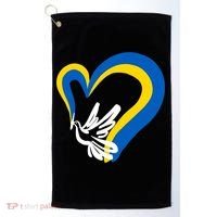 Stand With Ukraine Dove World Peace Strong Ukrainian People Gift Golf Towel thumb 0